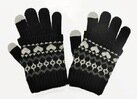 Дизайнерские перчатки для iPhone и других сенсорных устройств с митенками, цвет черный