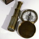 Набор Адмиральский (компас с подзорной трубой в кожаном чехле)